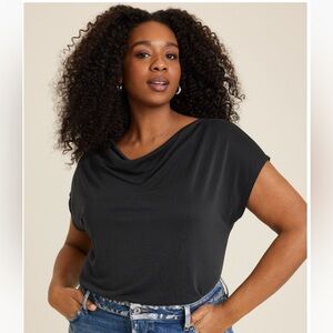 Maurice’s Cowl Neck Black Women's Top